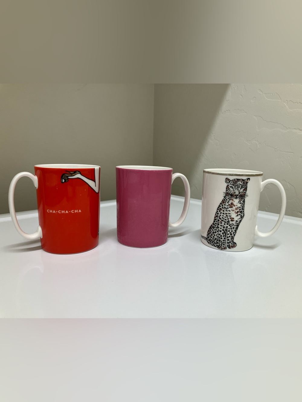 Kate Spade ♠️ Lenox Cha cha cha 💃🏽 Skirt the rules 🎀  Cheetah 🐆 🤎coffee mugs